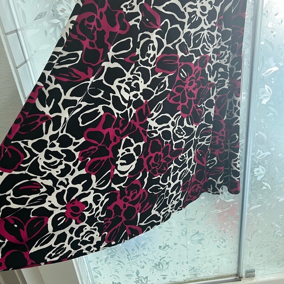 Floral Black and Pink Skirt - Picture 1 of 5